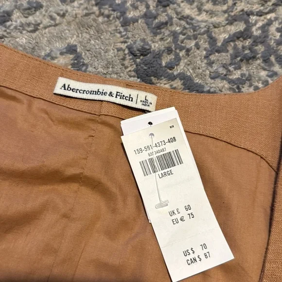 Abercrombie & Fitch linen Squareneck dress Size Large - Picture 5 of 13